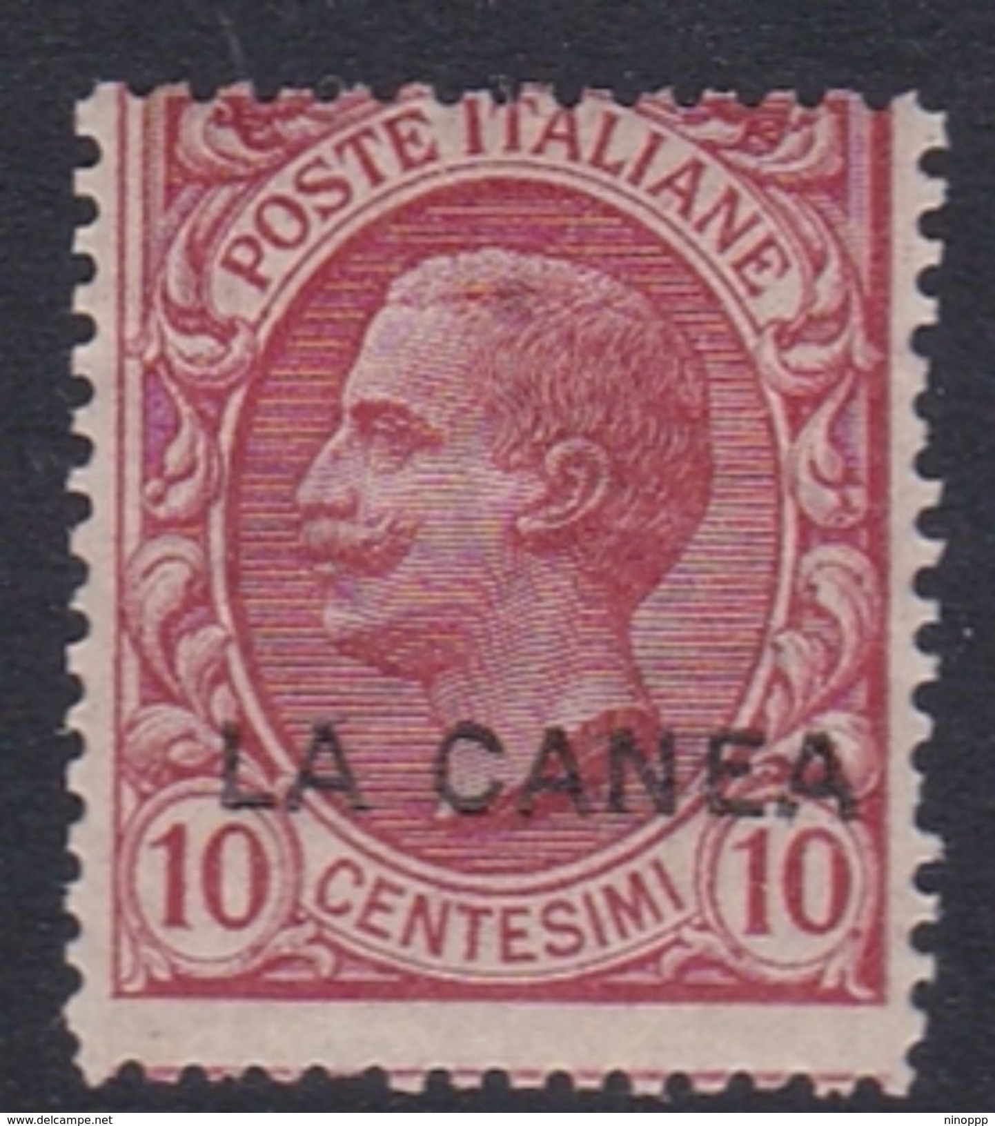 Italy-Italian Offices Abroad-La Canea  S15 1907-12, 10c Rose Mint Hinged - La Canea