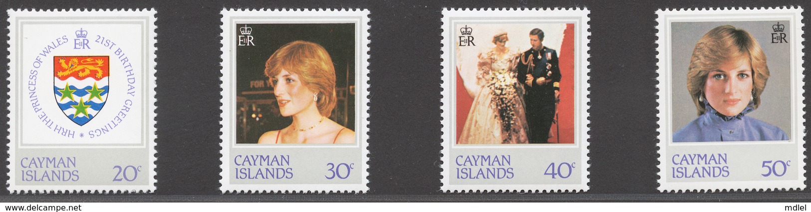 Cayman Islands 1982 Mi# 490-93** PRINCESS DIANA, 21st BIRTHDAY - Kaimaninseln