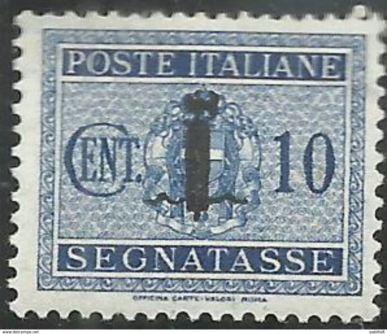 ITALIA REGNO REPUBBLICA SOCIALE RSI 1944 SEGNATASSE POSTAGE DUE PICCOLO FASCIO FASCIETTO CENT. 10 TASSE  MLH - Portomarken