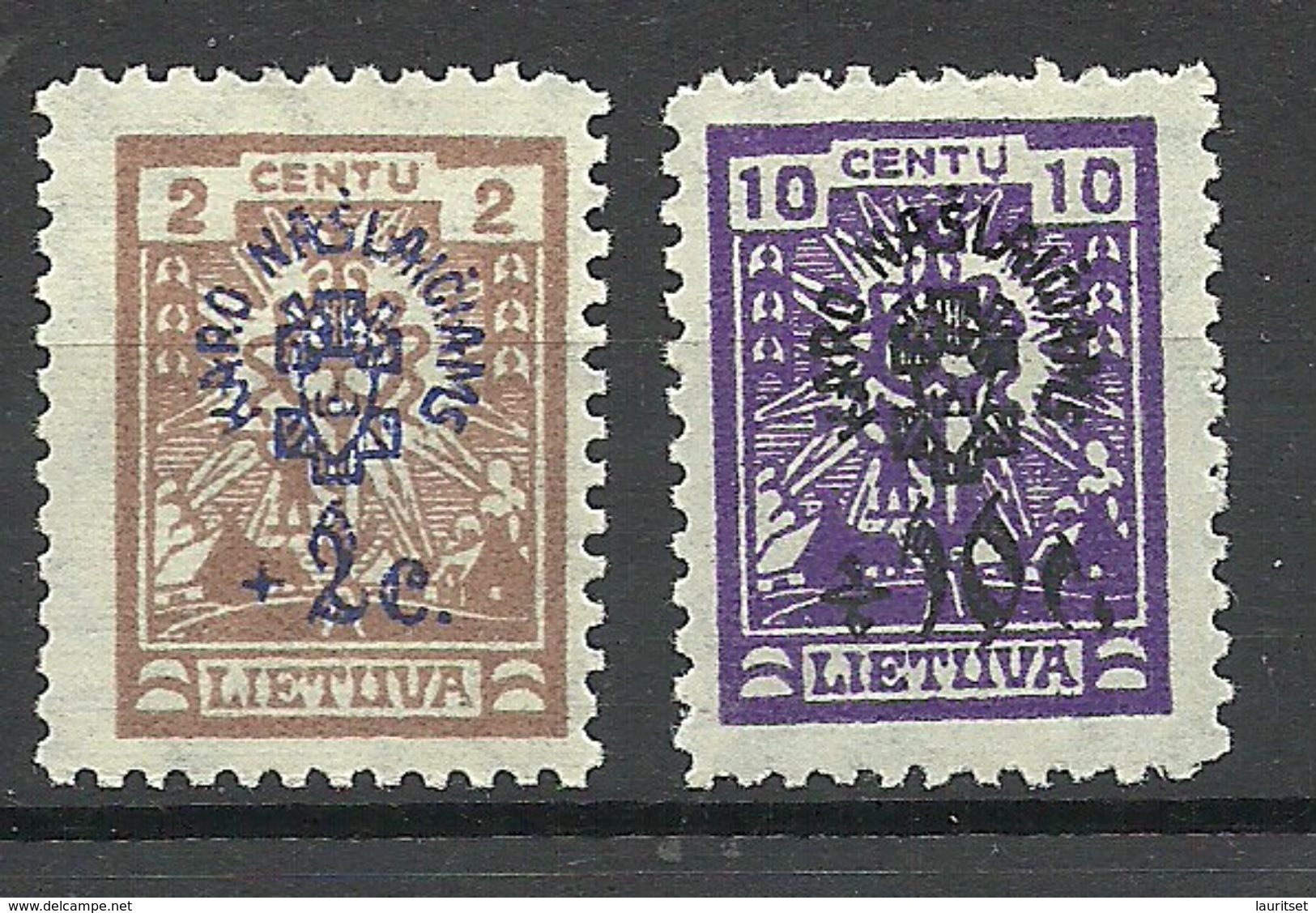 LITAUEN Lithuania 1924 Michel 224 & 227 * - Lituania