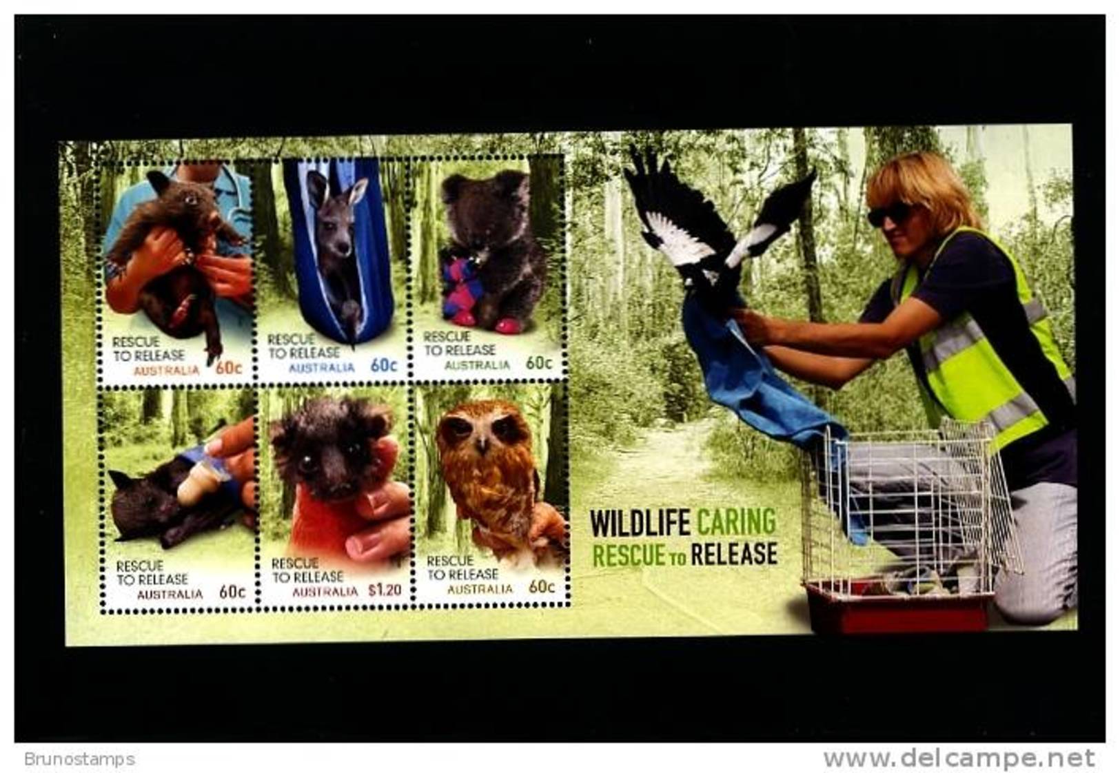 AUSTRALIA - 2010  WILDLIFE CARING RESCUE TO RELEASE  MS MINT NH - Blocchi & Foglietti