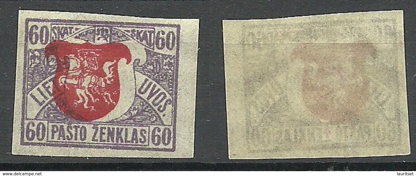 LITAUEN Lithuania 1919 Michel 56 U + ERROR * - Litauen