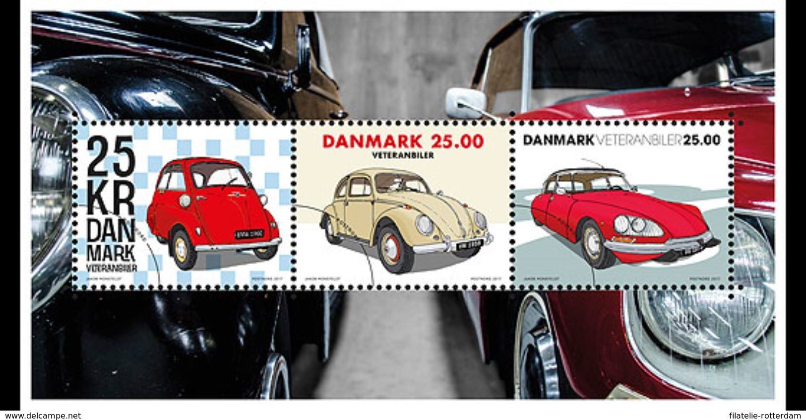 Denemarken / Denmark - Postfris / MNH - Sheet Vintage Auto's 2017 - Ongebruikt