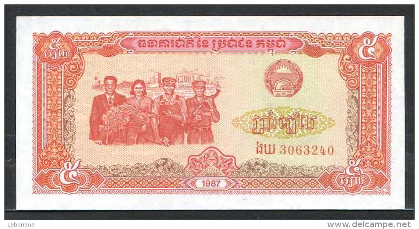 25-Cambodge Kampuchea Billet De 5 Riels 1987 Neuf - Cambodia