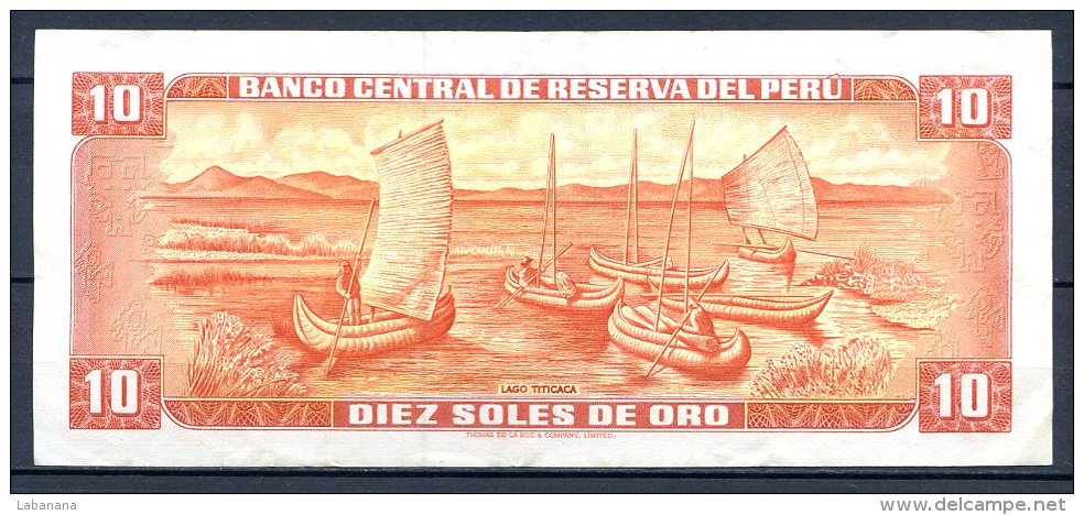 459-Pérou Billet De 10 Soles De Oro 1975 I423 - Pérou