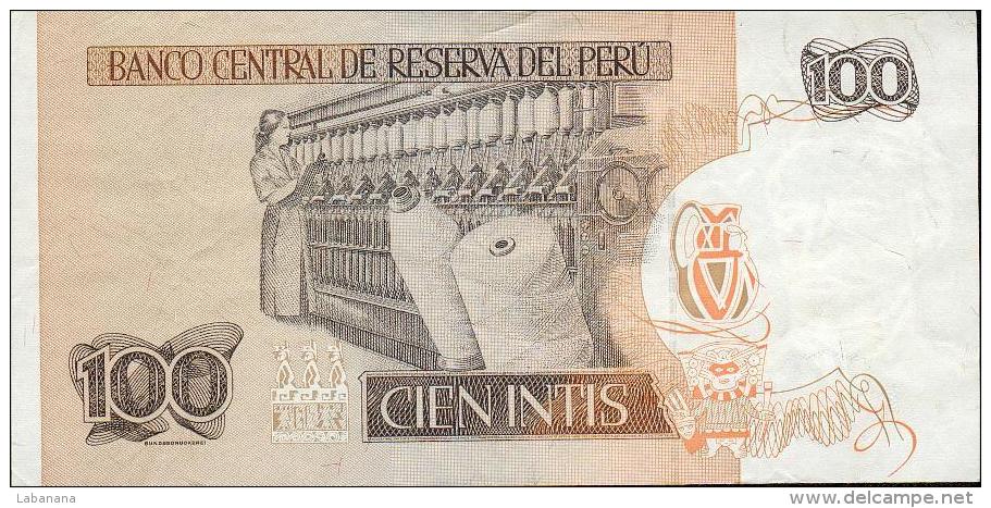 459-Pérou Billet De 100 Intis 1987 B276D B555E - Peru