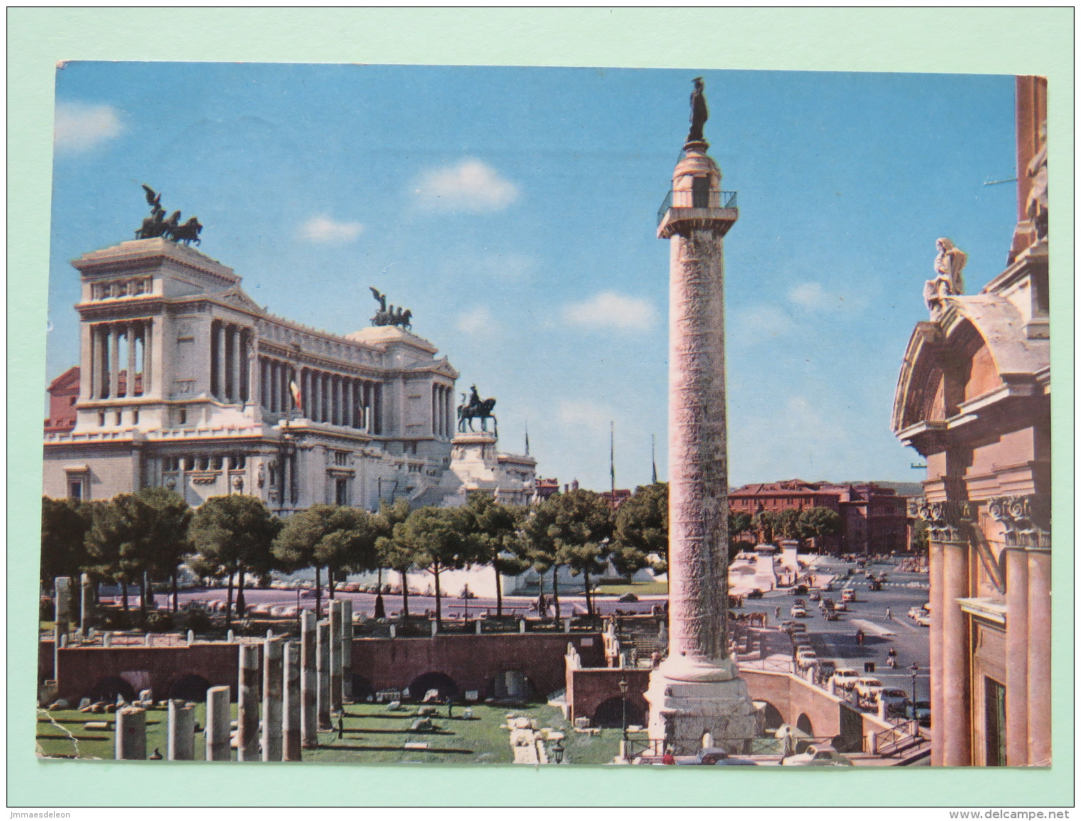 Vatican 1966 Postcard ""Roma - Altar Of The Nation"" To Belgium - Sacred Poland - Metal Worker - Covers & Documents