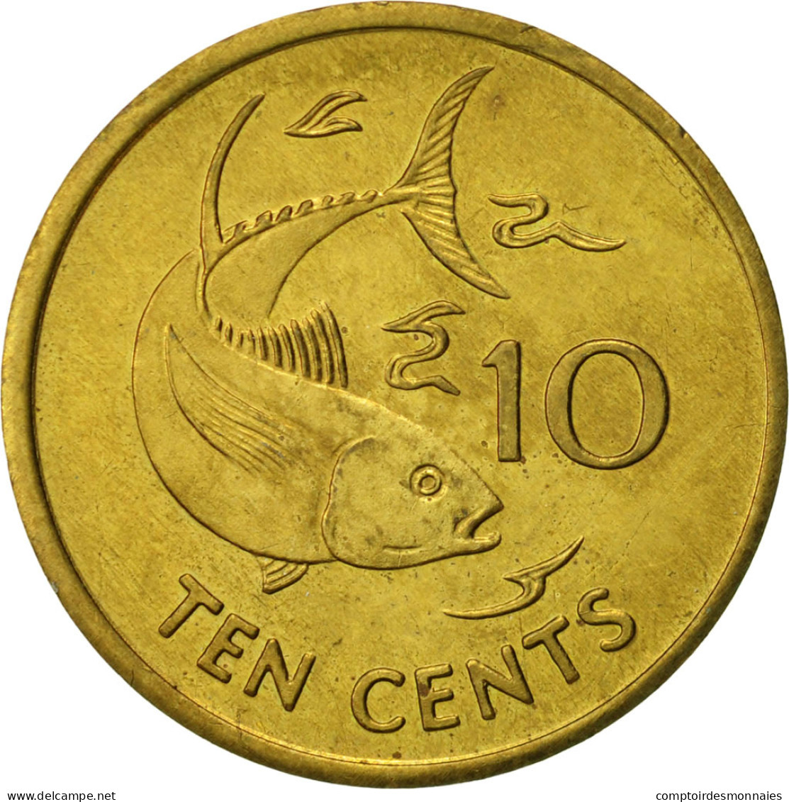 Monnaie, Seychelles, 10 Cents, 1994, British Royal Mint, TTB, Laiton, KM:48.2 - Seychelles