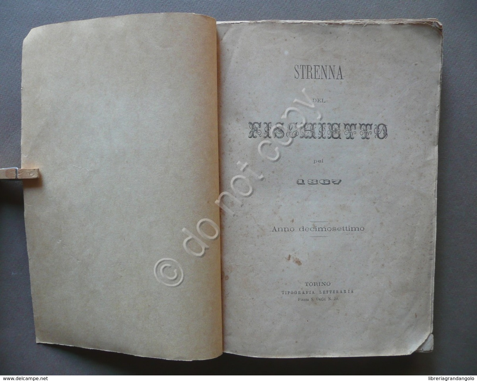 Strenna Del Fischietto Pel 1867 Anno Decimosettimo Torino Tarocchi Illustrazioni - Ohne Zuordnung