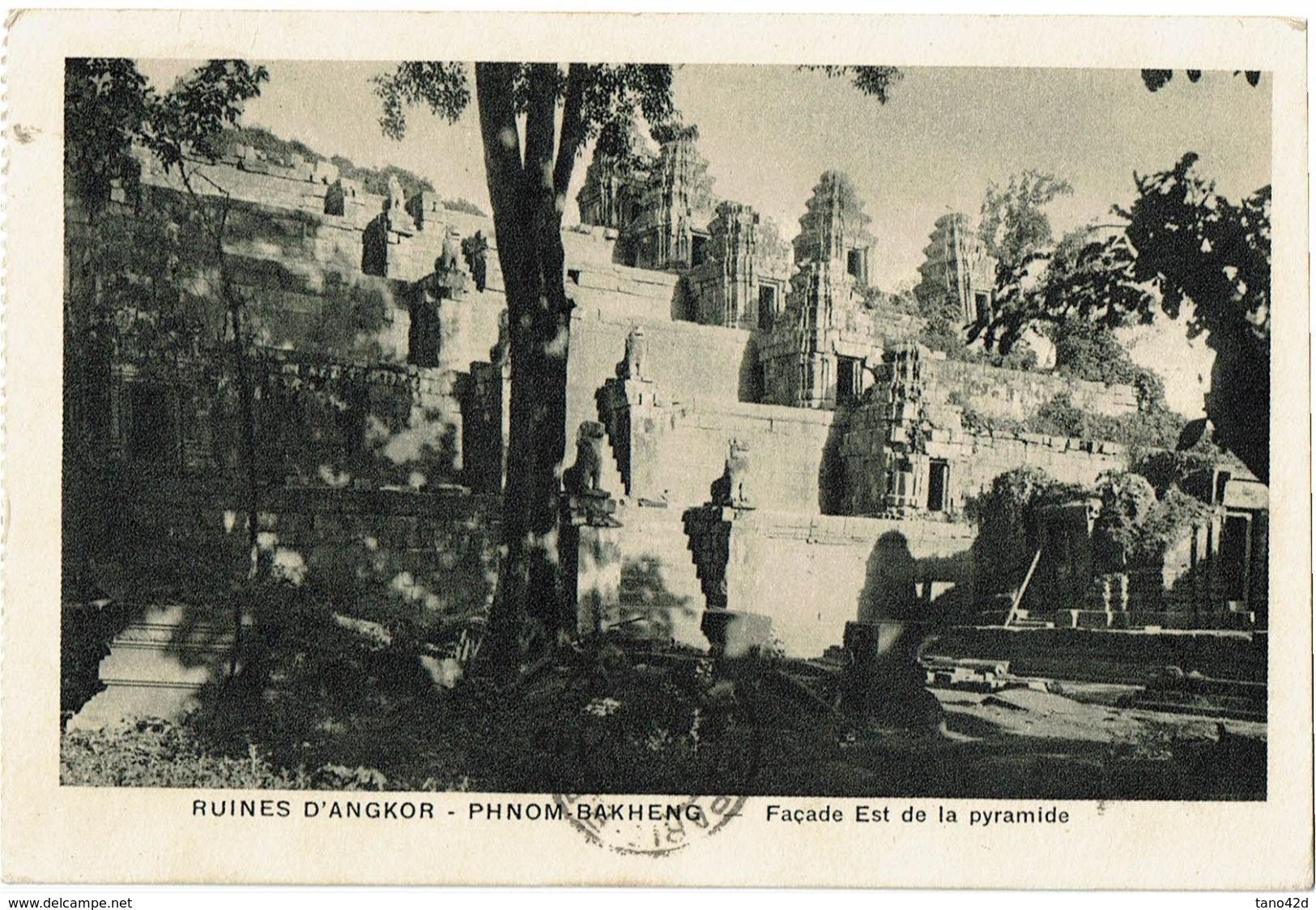 CTN-51A /  CAMBODGE CPA ANGKOR / PARIS 25/3/1932 RUINES - Lettres & Documents