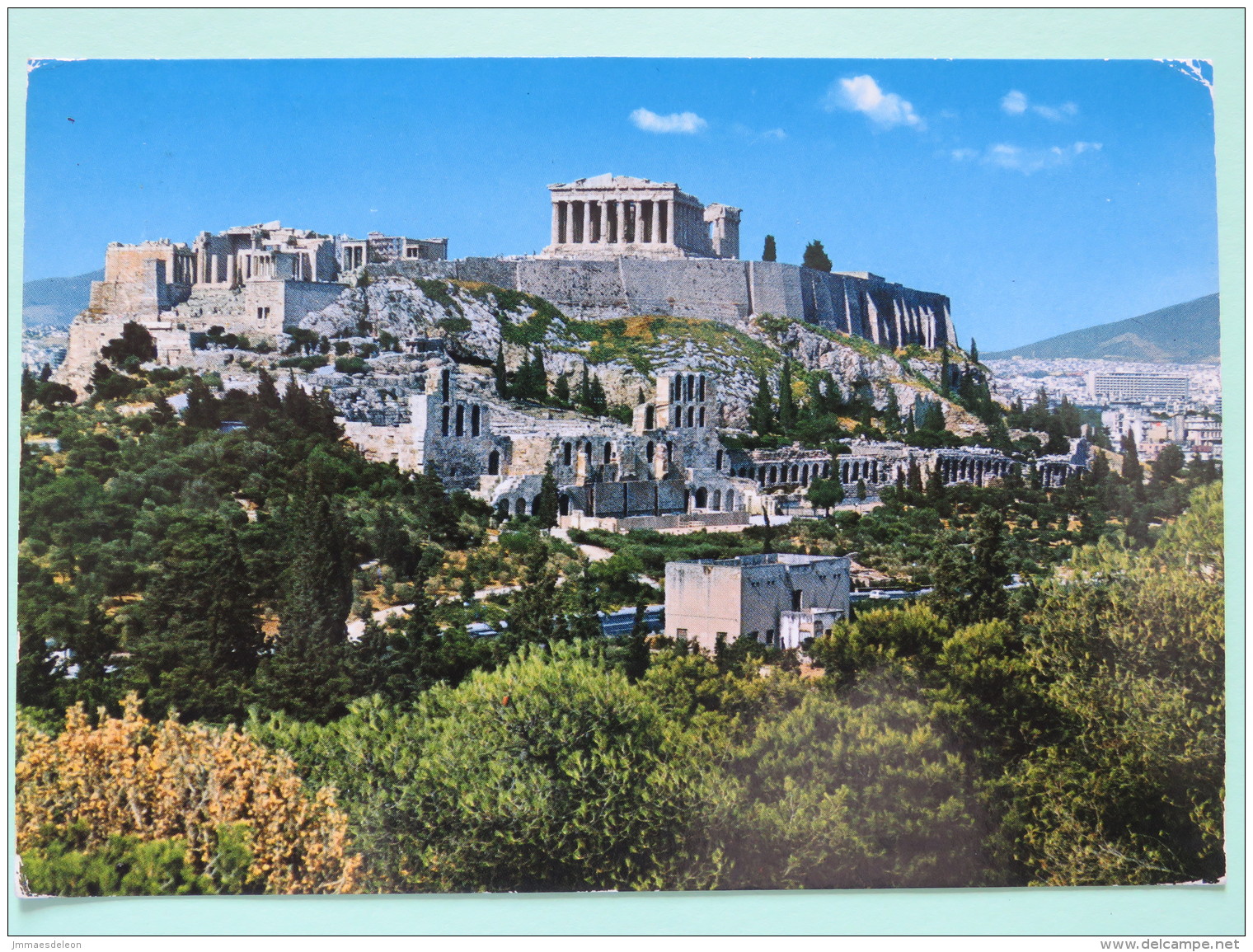 Greece 1974 Postcard ""Athens - Acropole"" To Belgium - Constantine Zappas - Covers & Documents