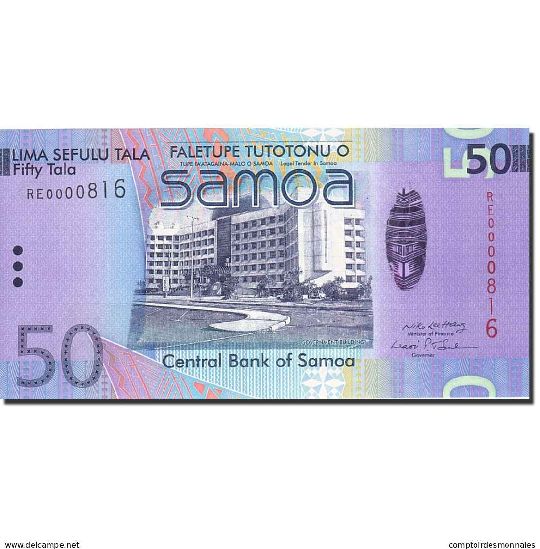 Billet, Samoa Occidentales, 50 Tala, 2008, 2008, KM:41a, NEUF - Samoa