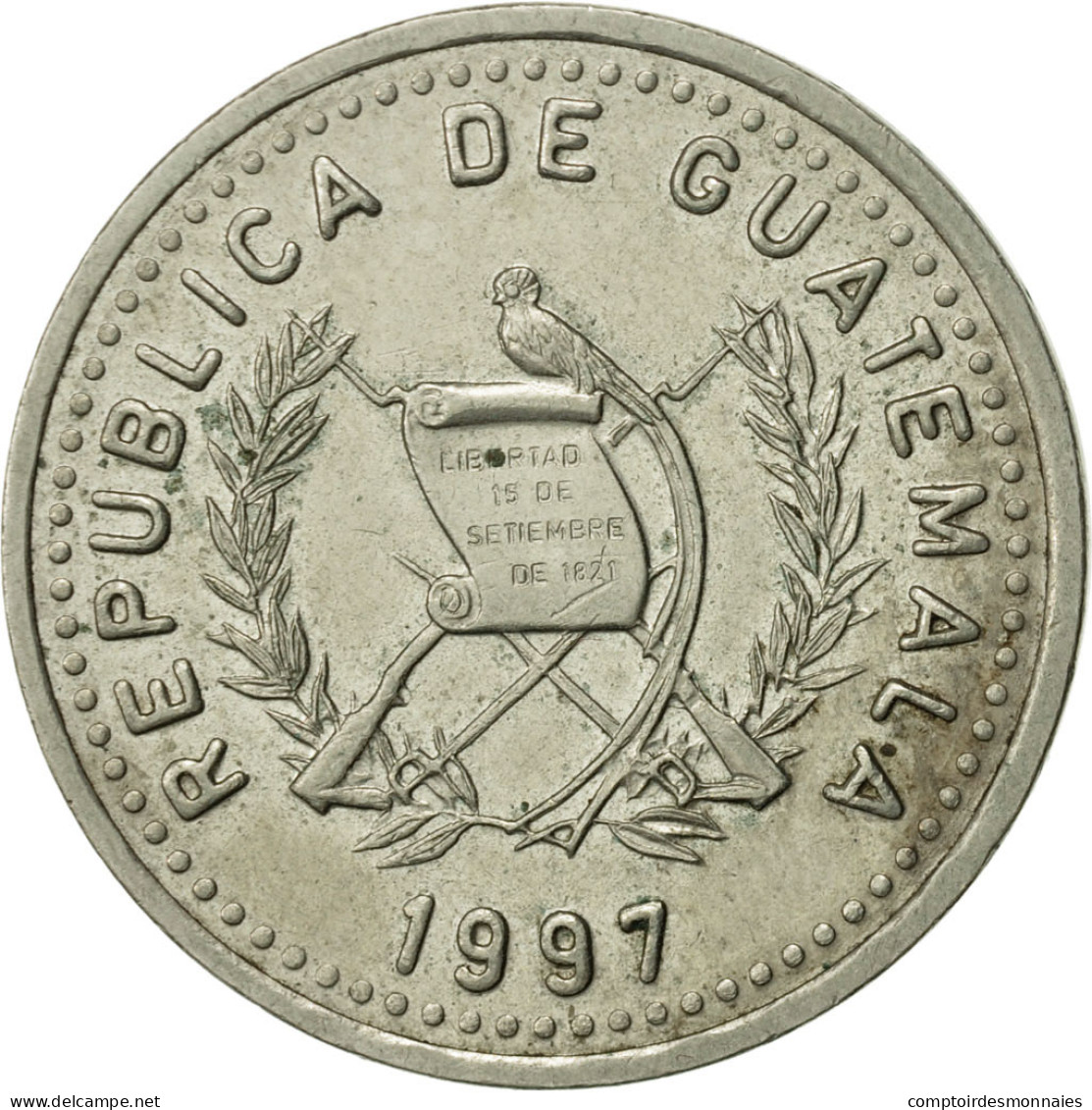 Monnaie, Guatemala, 25 Centavos, 1997, TTB, Copper-nickel, KM:278.5 - Guatemala