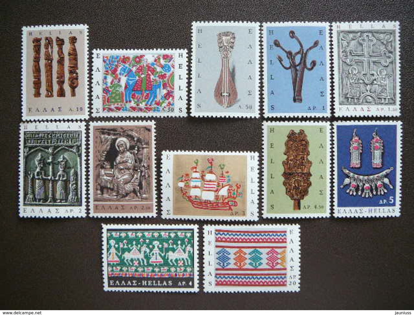 Greek Art. Greece Griechenland 1966 MNH ** # Mi. 921/32 - Unused Stamps