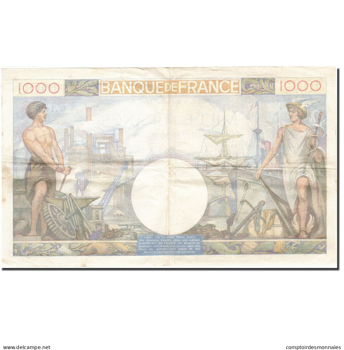 Billet, France, 1000 Francs, 1940, 1941-02-06, TTB, Fayette:39.4, KM:96b - 1 000 F 1940-1944 ''Commerce Et Industrie''