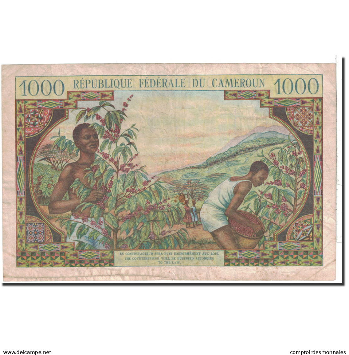 Billet, Cameroun, 1000 Francs, 1962, Undated, KM:12b, TB+ - Cameroon