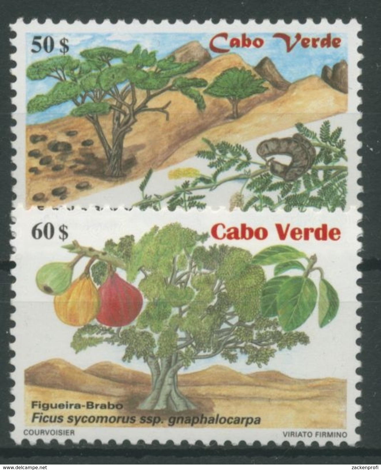 Kap Verde 2001 Pflanzen Anabaum Eselsfeige 792/93 Postfrisch - Cape Verde