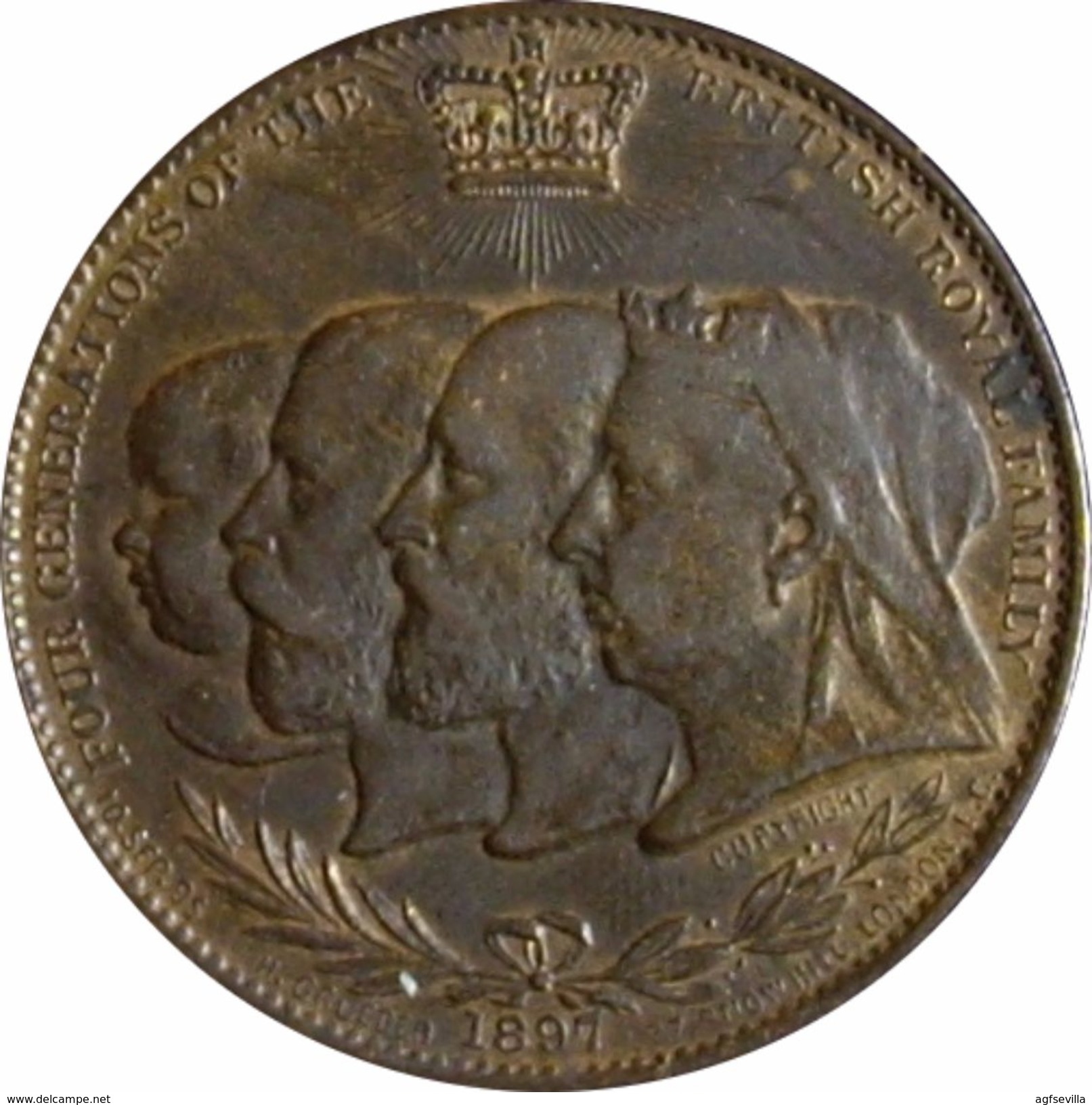 INGLATERRA. REINA VICTORIA. MEDALLA DEL JUBILEO 60 ANIVERSARIO. 1.897. UNITED KINDOM. ENGLAND MEDAL - Monarquía/ Nobleza