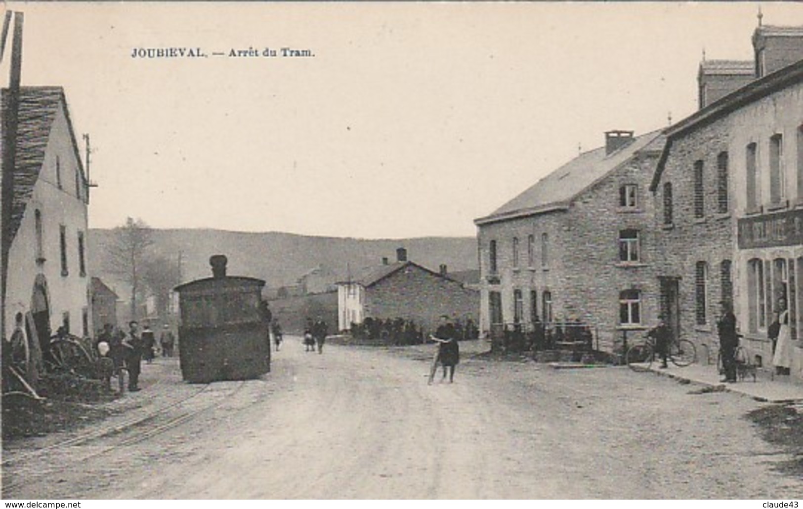 Joubieval   Arret Du Tram Circulé En 1923 - Vielsalm