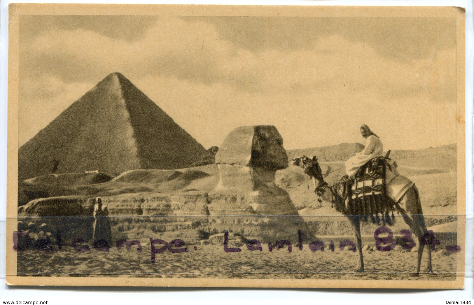 - EGYPTE - Cairo - Sphinx - Pyramide De Chéops  ( Kéops ), Petit Format - Kamel, Animation,  Non écrite, BE, Scans. - Pyramiden