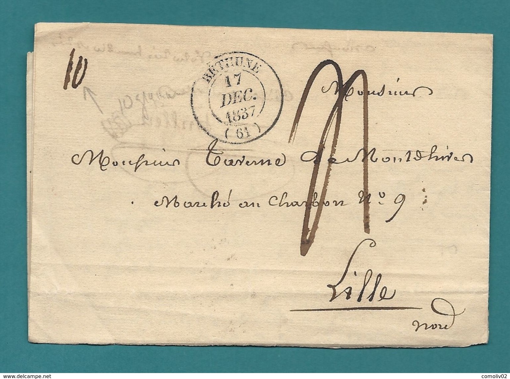Pas De Calais - Collection Sur BETHUNE. 11 Documents Avec Taxation Diverses - 1801-1848: Précurseurs XIX