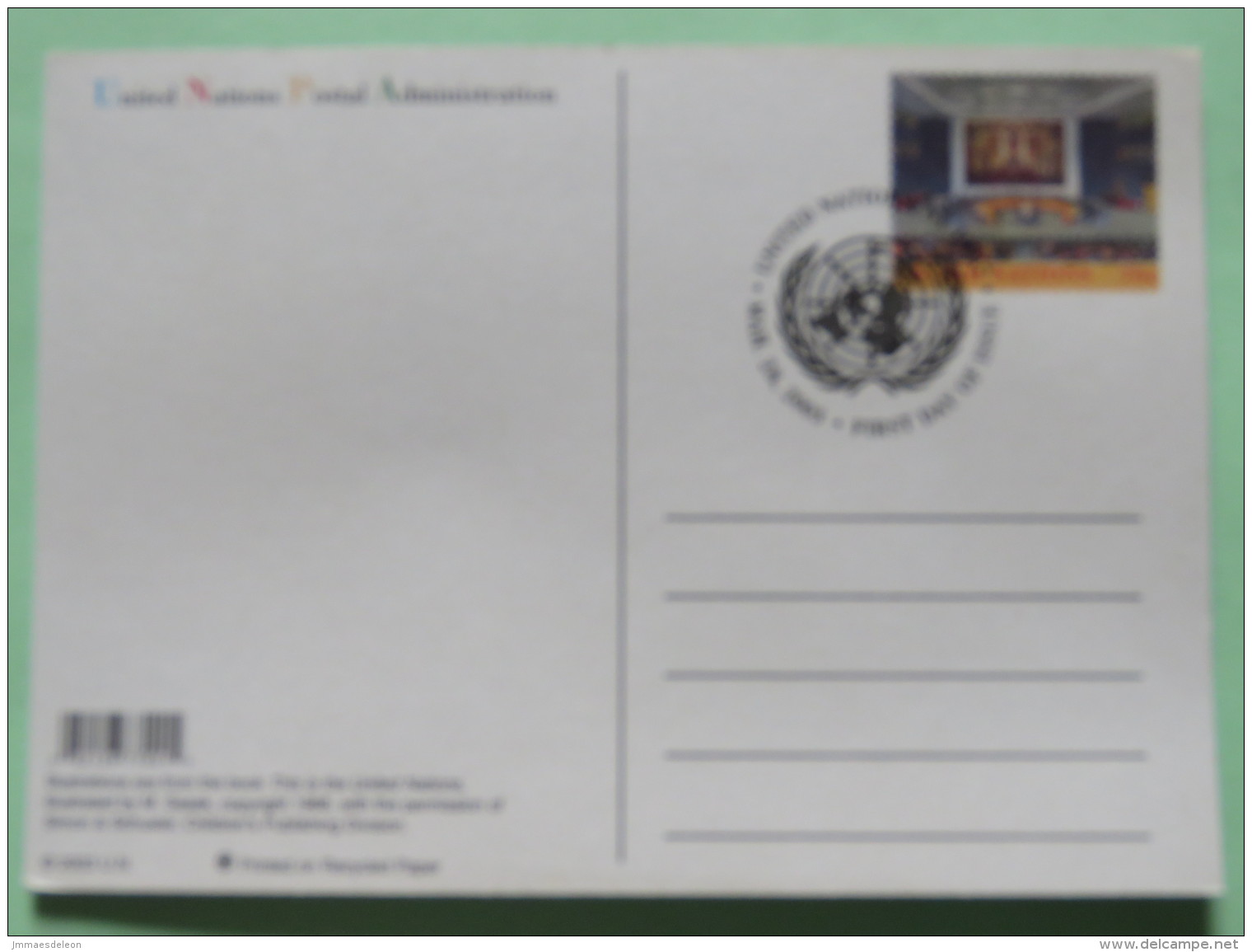 United Nations (New York) 2003 FDC Unused Stationery Postcard - Meeting Hall - Briefe U. Dokumente