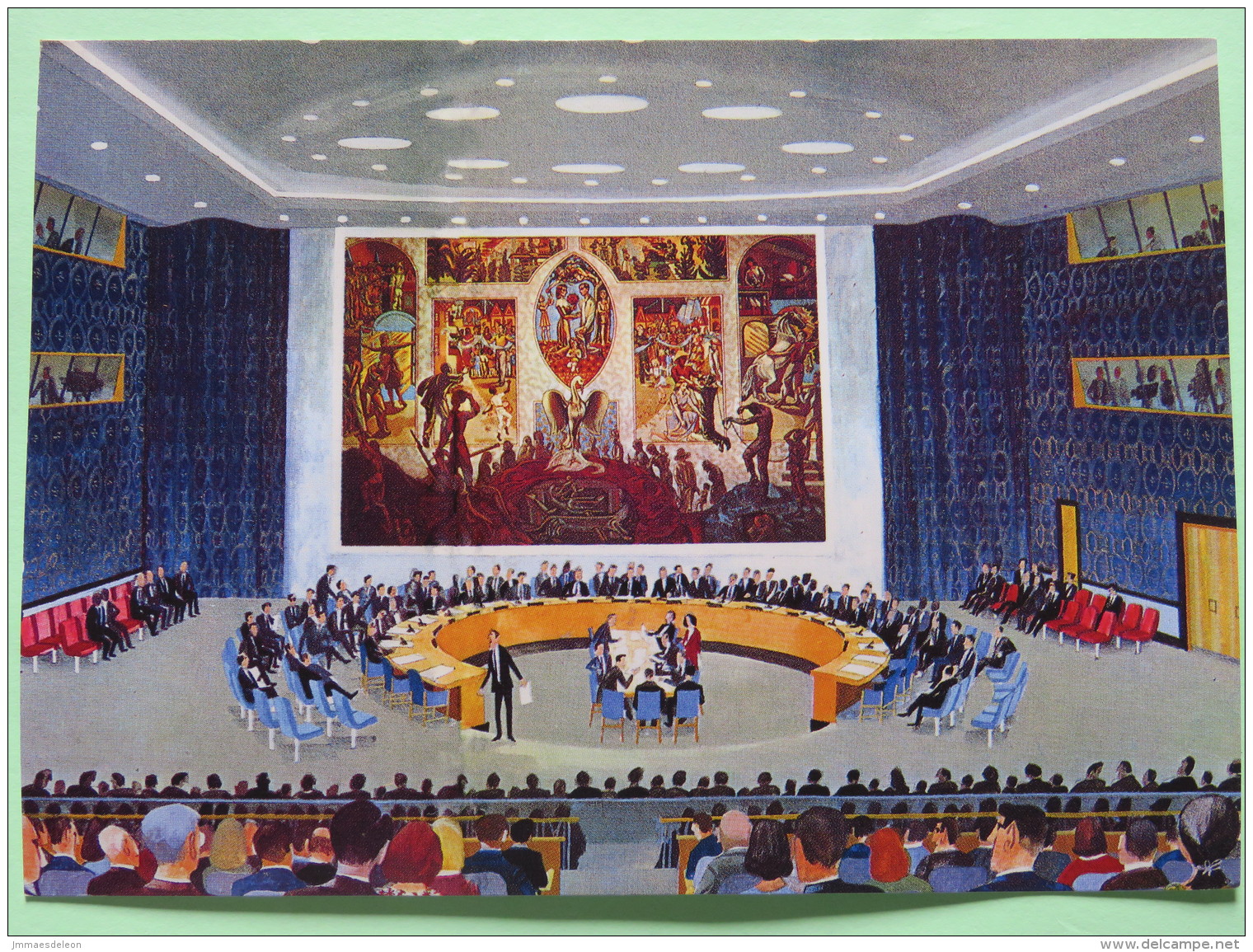 United Nations (New York) 2003 FDC Unused Stationery Postcard - Meeting Hall - Lettres & Documents