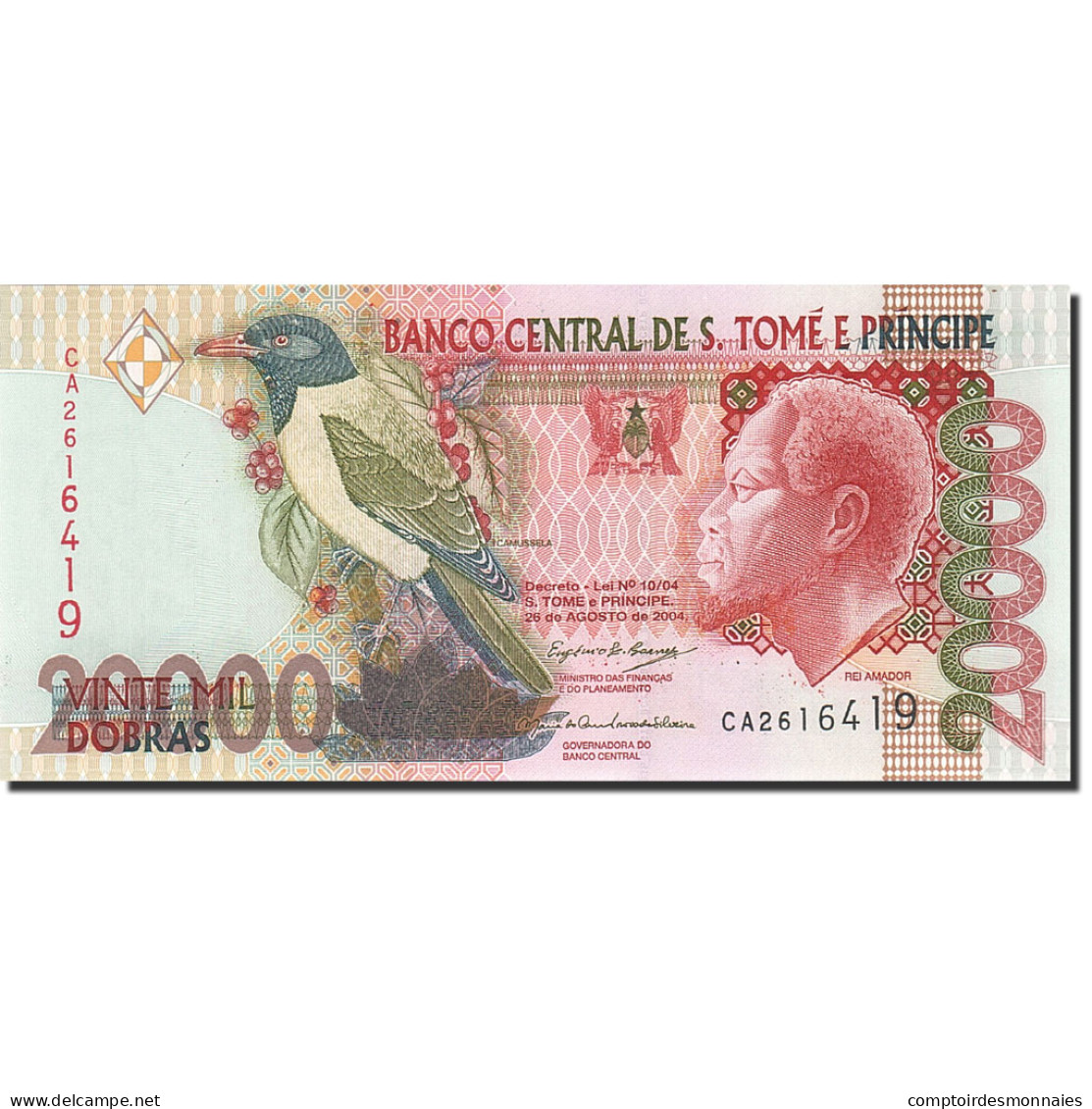 Billet, Saint Thomas And Prince, 20,000 Dobras, 2004, 2004-08-26, KM:67b, NEUF - Sao Tomé Et Principe