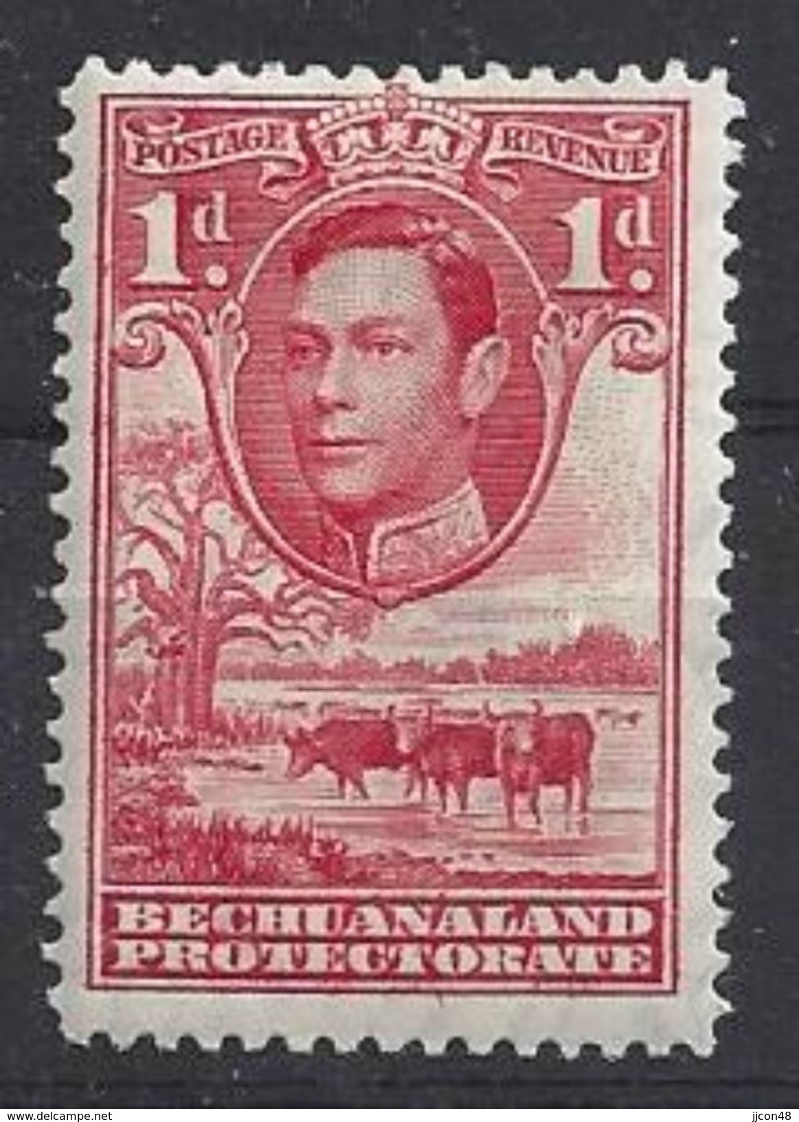 Botswana (Bechuanaland) 1938  KG VI  1d (*) MH - 1885-1964 Protectorat Du Bechuanaland