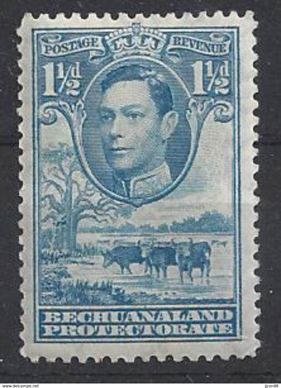 Botswana (Bechuanaland) 1938  KG VI  1.1/2d (*) MH - 1885-1964 Protectorat Du Bechuanaland