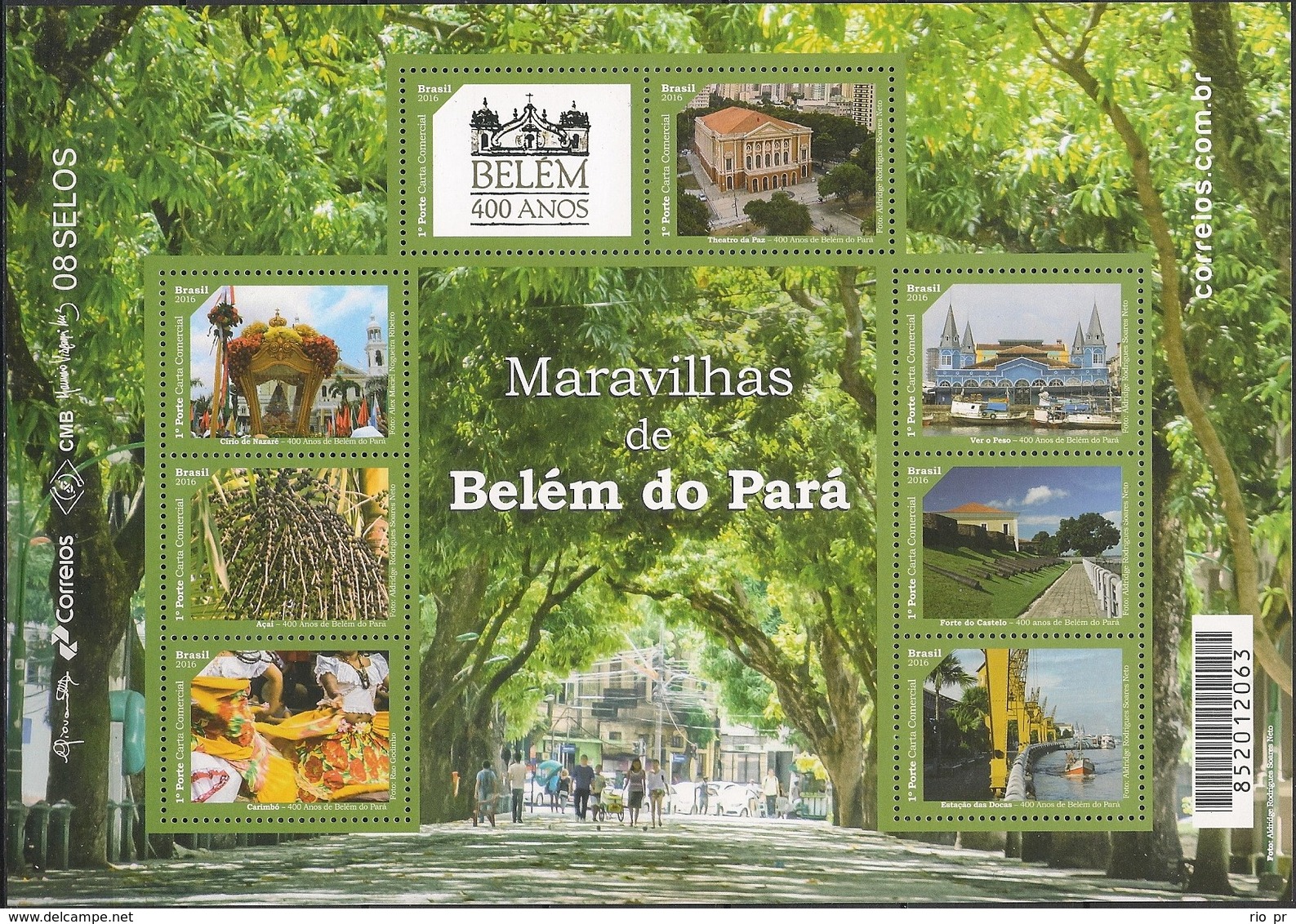 BRAZIL - SOUVENIR SHEET 400th ANNIVERSARY OF BELÉM 2016 - MNH - Neufs