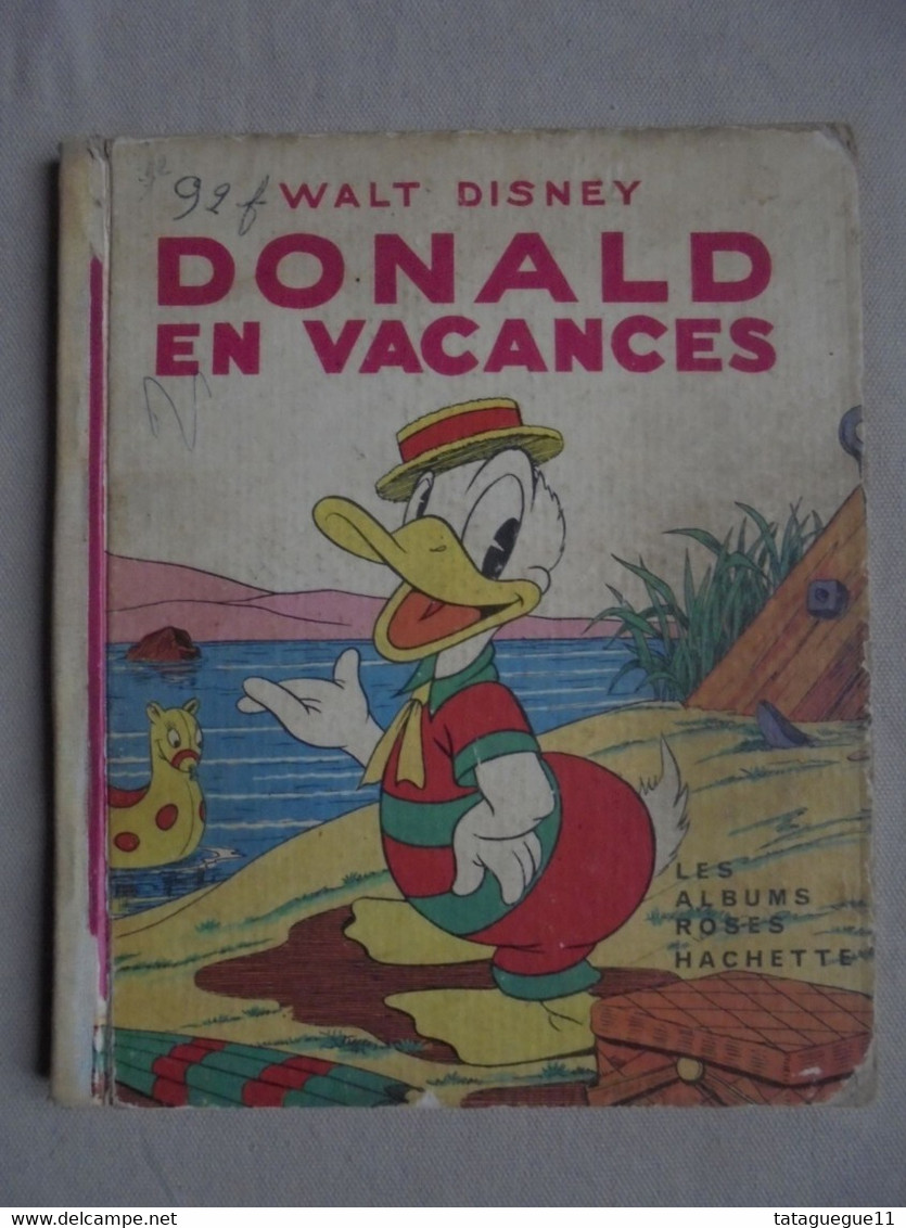 Ancien - Livre Pour Enfant DONALD EN VACANCES Par WALT DYSNEY 1950 - Disney