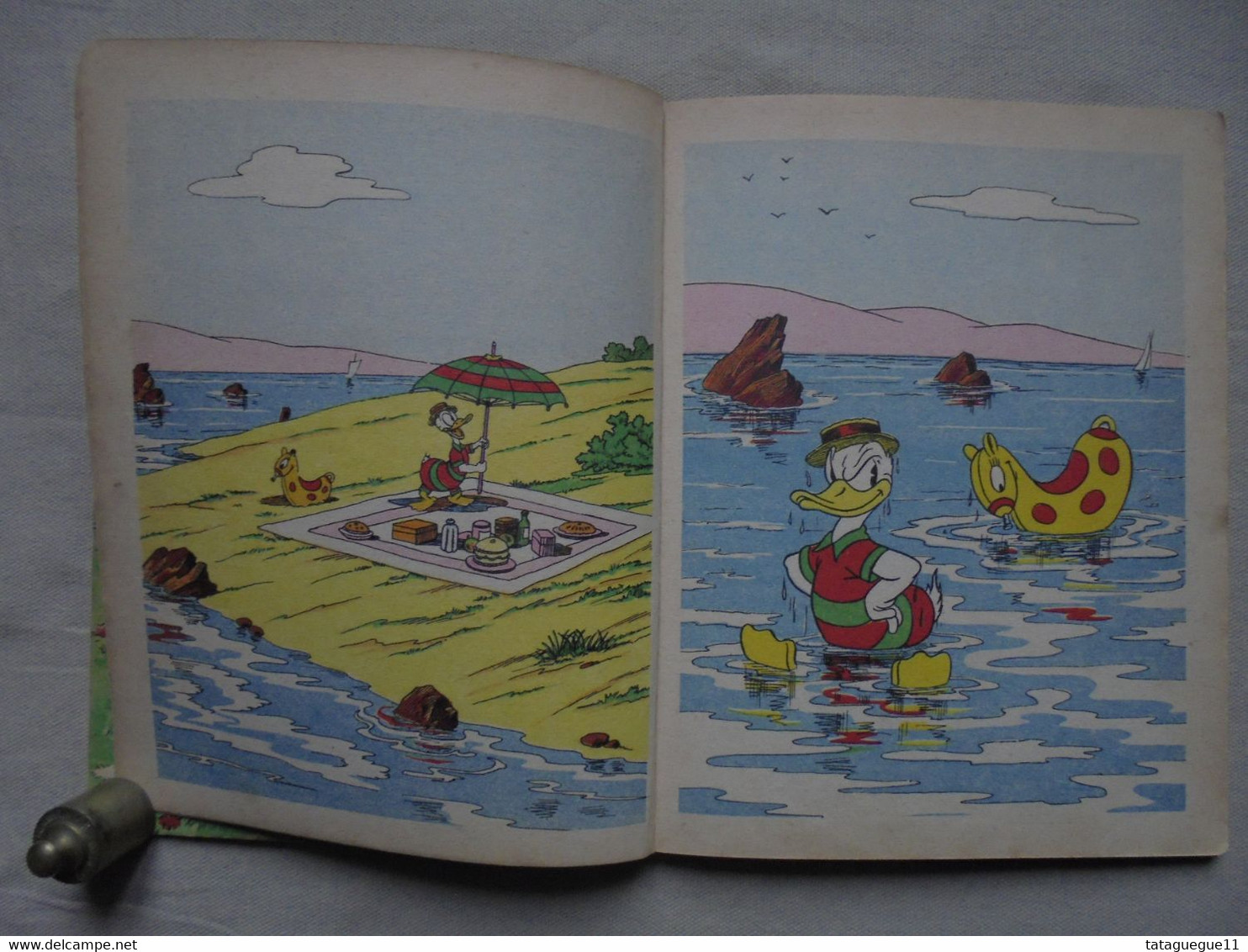 Ancien - Livre Pour Enfant DONALD EN VACANCES Par WALT DYSNEY 1950 - Disney