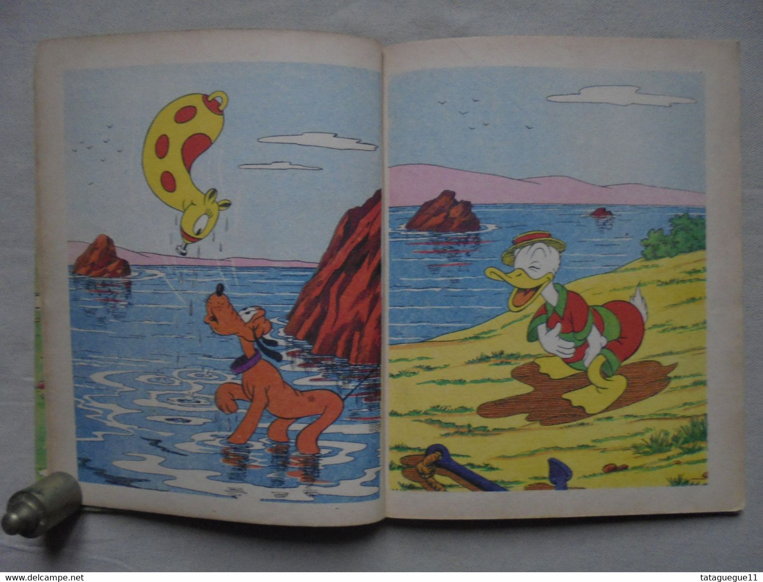 Ancien - Livre pour enfant DONALD EN VACANCES par WALT DYSNEY 1950