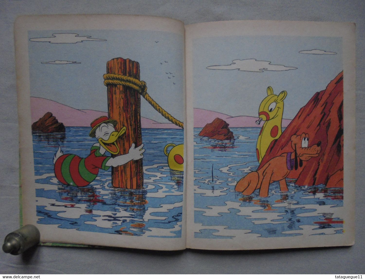 Ancien - Livre pour enfant DONALD EN VACANCES par WALT DYSNEY 1950