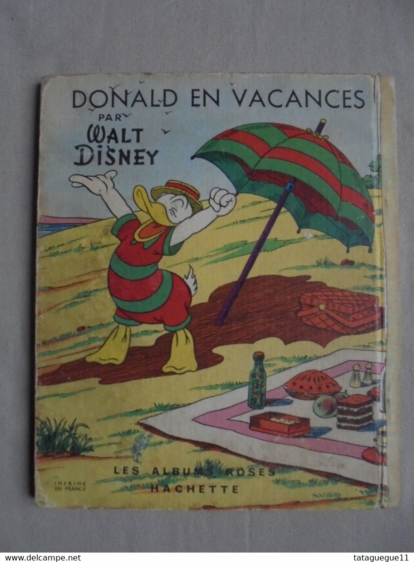 Ancien - Livre pour enfant DONALD EN VACANCES par WALT DYSNEY 1950