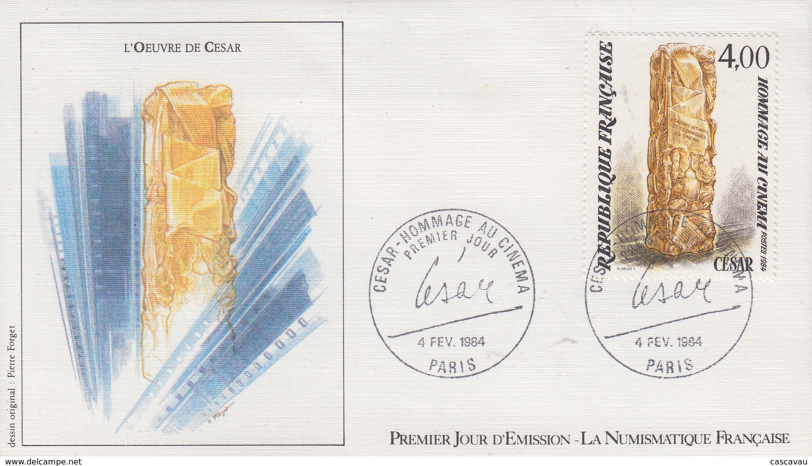 Enveloppe  FDC   1er   Jour    Oeuvre  De   CESAR   1984 - 1980-1989