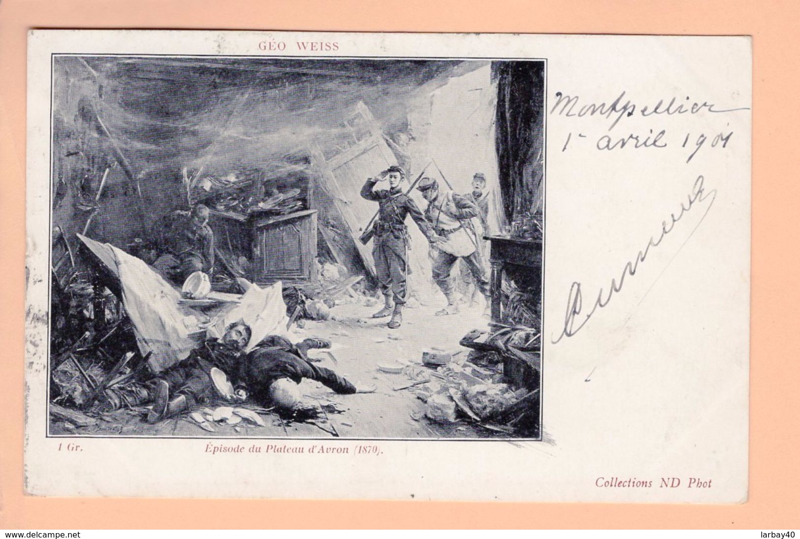 Cpa Carte Postales Anciennes - Geo Weiss Episode Du Plateau D Avron - Peintures & Tableaux