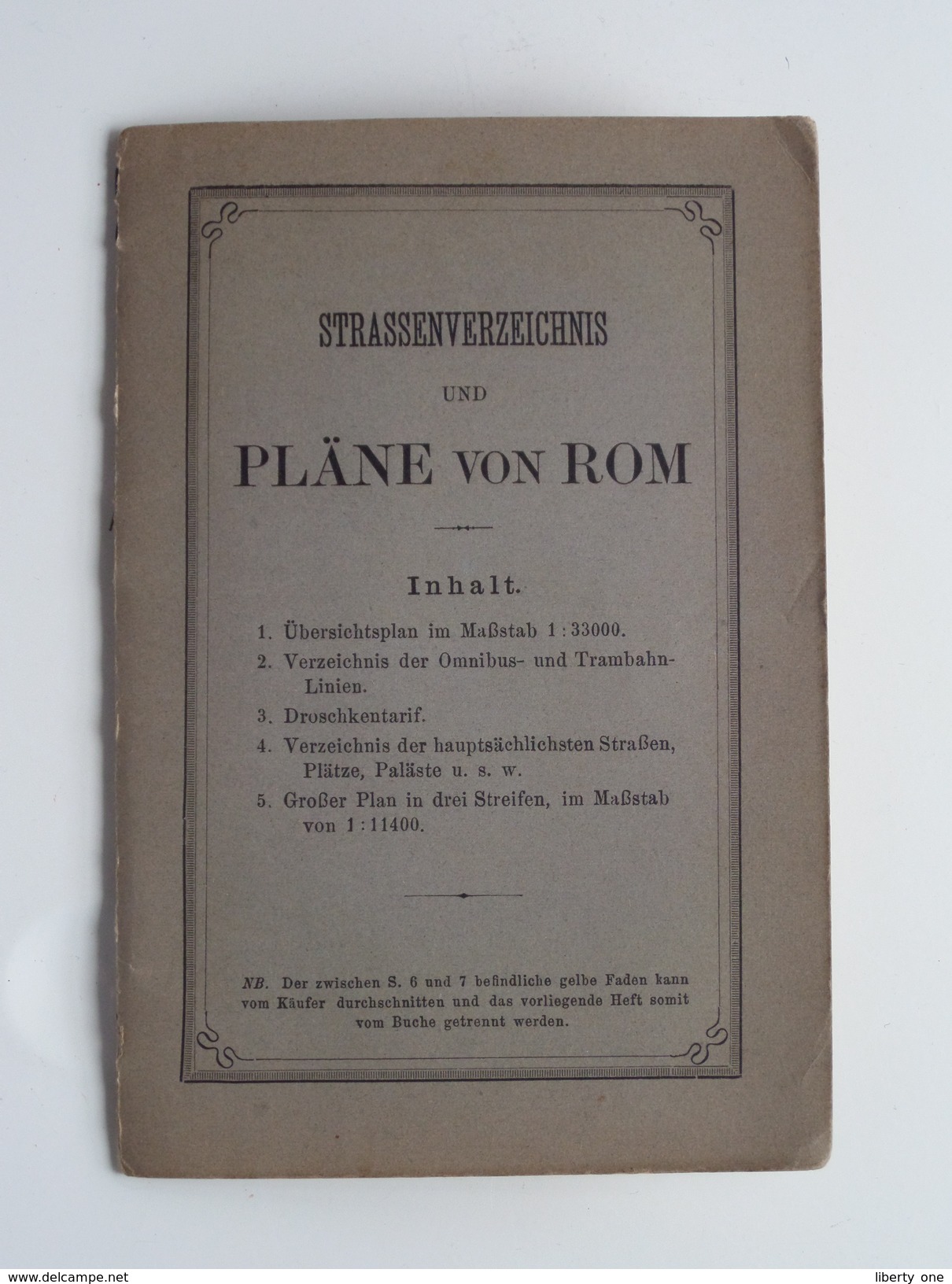 ROMA - Pläne Von ROM 1/33.000 & 1/11.400 ( Leipzig : Karl Baedeker - 1893 ) ! - Europe