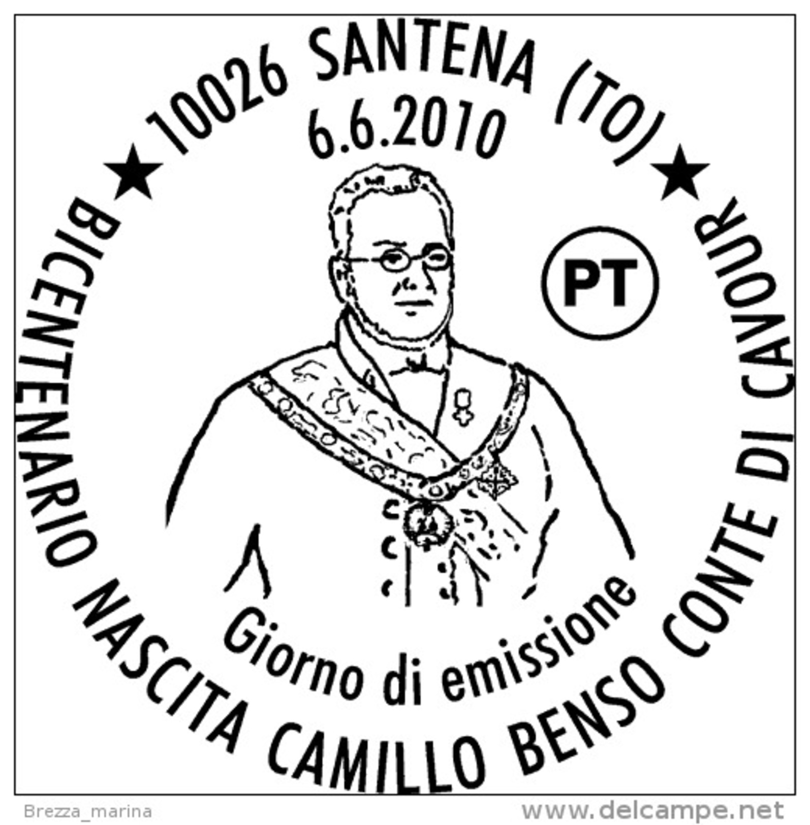 ITALIA - Usato - 2010 - 2º Centenario Della Nascita Di Camillo Benso Di Cavour - 0,60 - 2001-10: Usados