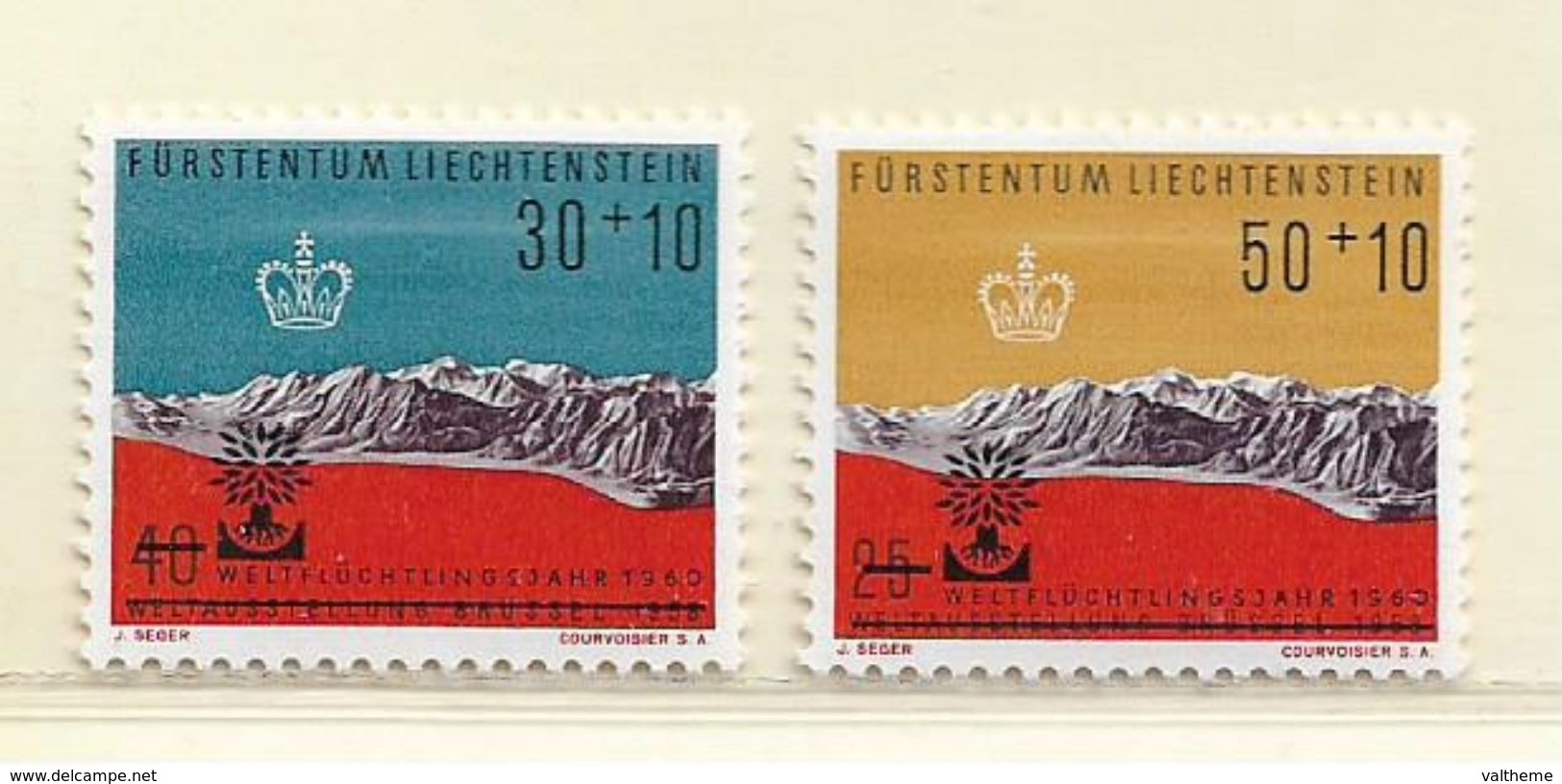 LIECHTENSTEIN  ( LIEC - 93 )   1960  N°  YVERT ET TELLIER   N° 353/354  N** - Neufs