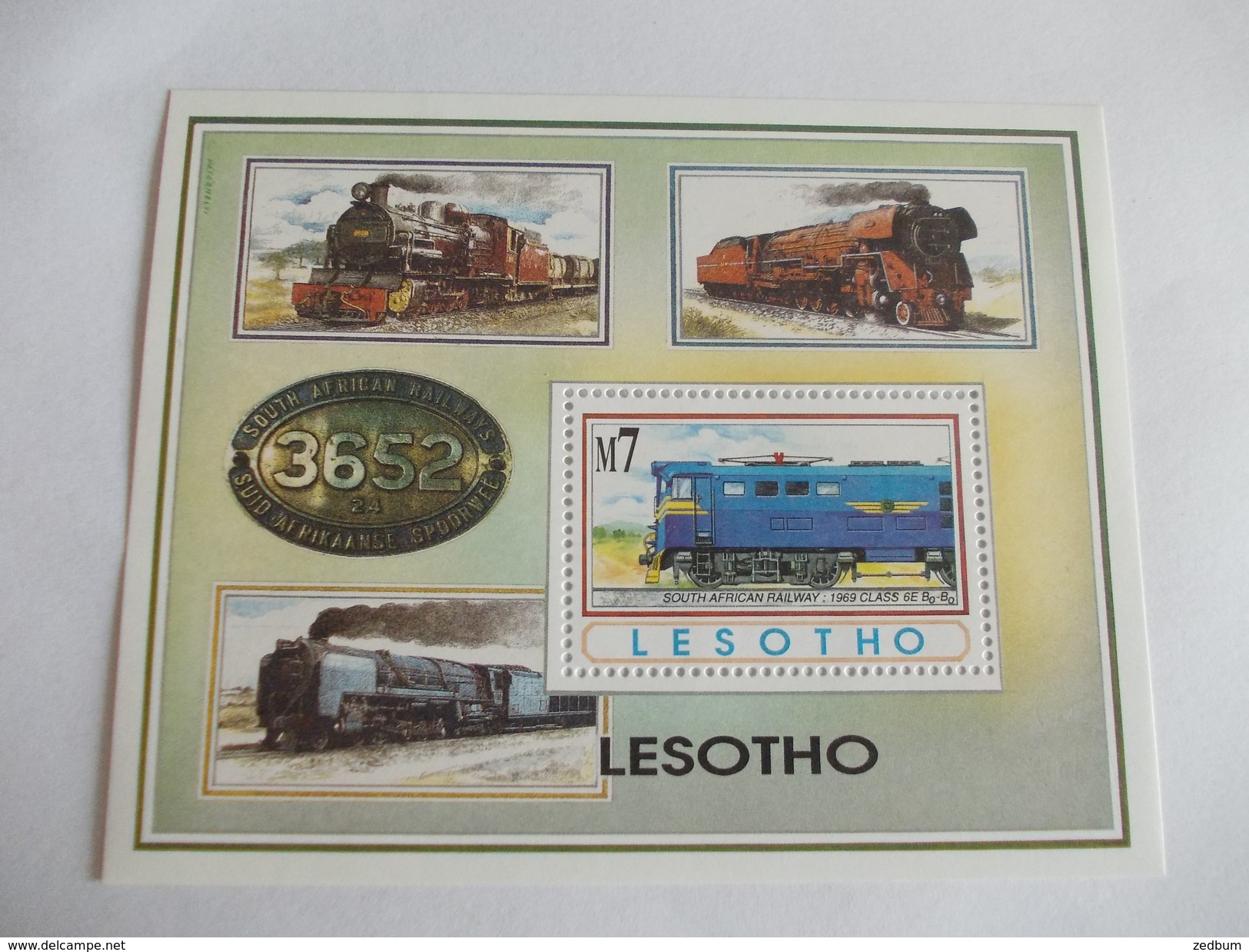 TIMBRE Lesotho Train 1993 N° 105 - Lesotho (1966-...)