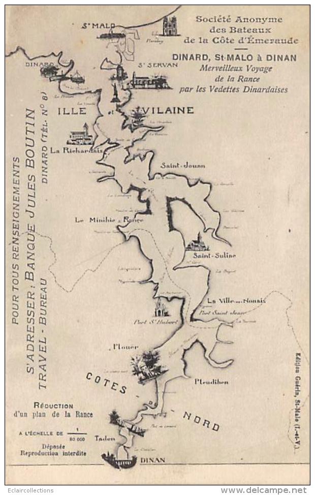 Non Classé    35      Réduction D'une Carte De La Vallée De La Rance    (voir Scan) - Sonstige & Ohne Zuordnung