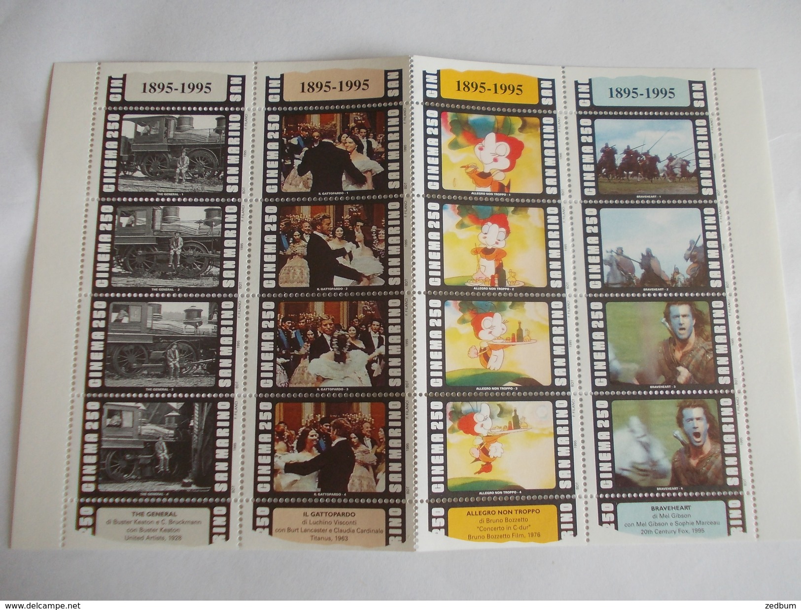 TIMBRE Saint Marin Cinéma 1995 N° 1619 # 1634 - Neufs