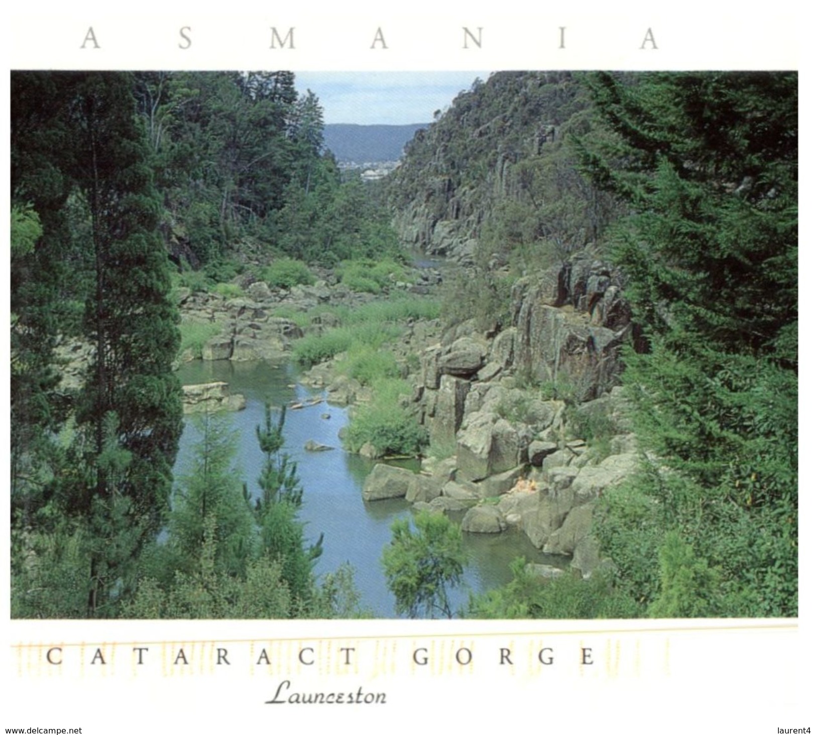 (45) Australia - (with Stamp At Back Of Card)  - TAS- Cataract Gorge - Launceston - Lauceston