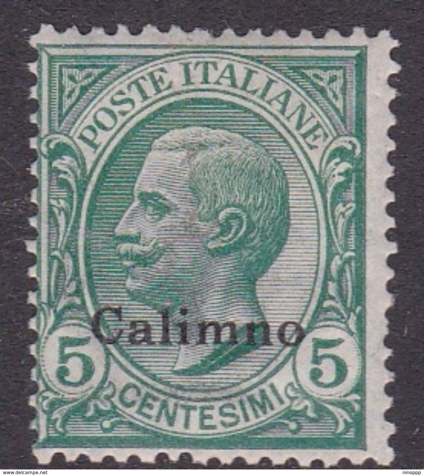 Italy-Colonies And Territories-Aegean-Calino S2  1912 5c Green MH - Aegean (Calino)