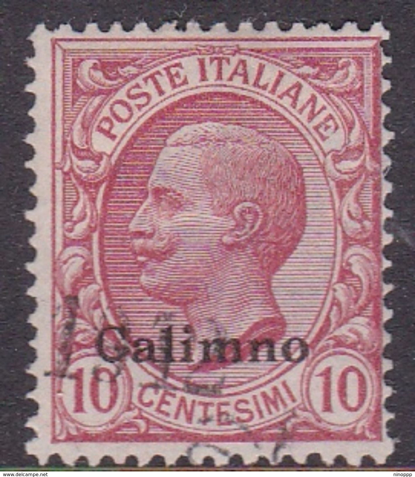 Italy-Colonies And Territories-Aegean-Calino S3  1912 10c Rose Used - Aegean (Calino)
