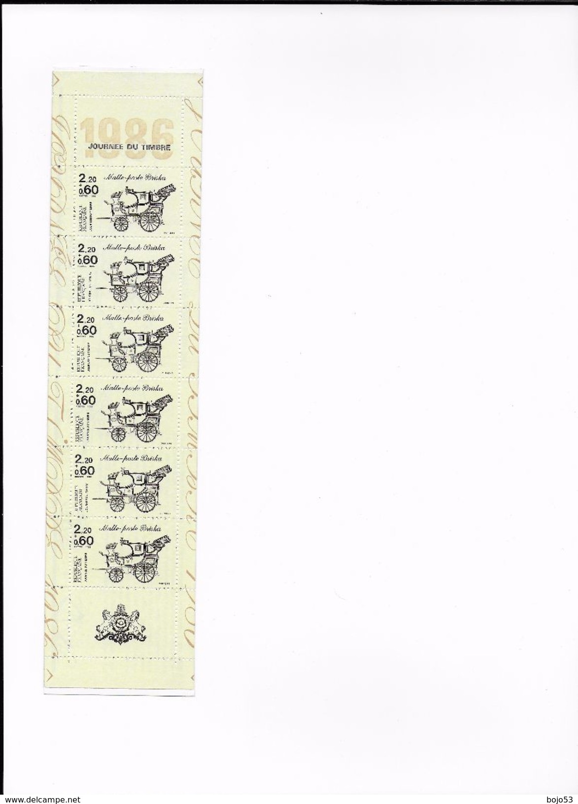 FRANCE Carnet Non Plié Journée Du Timbre 1986 - Dag Van De Postzegel