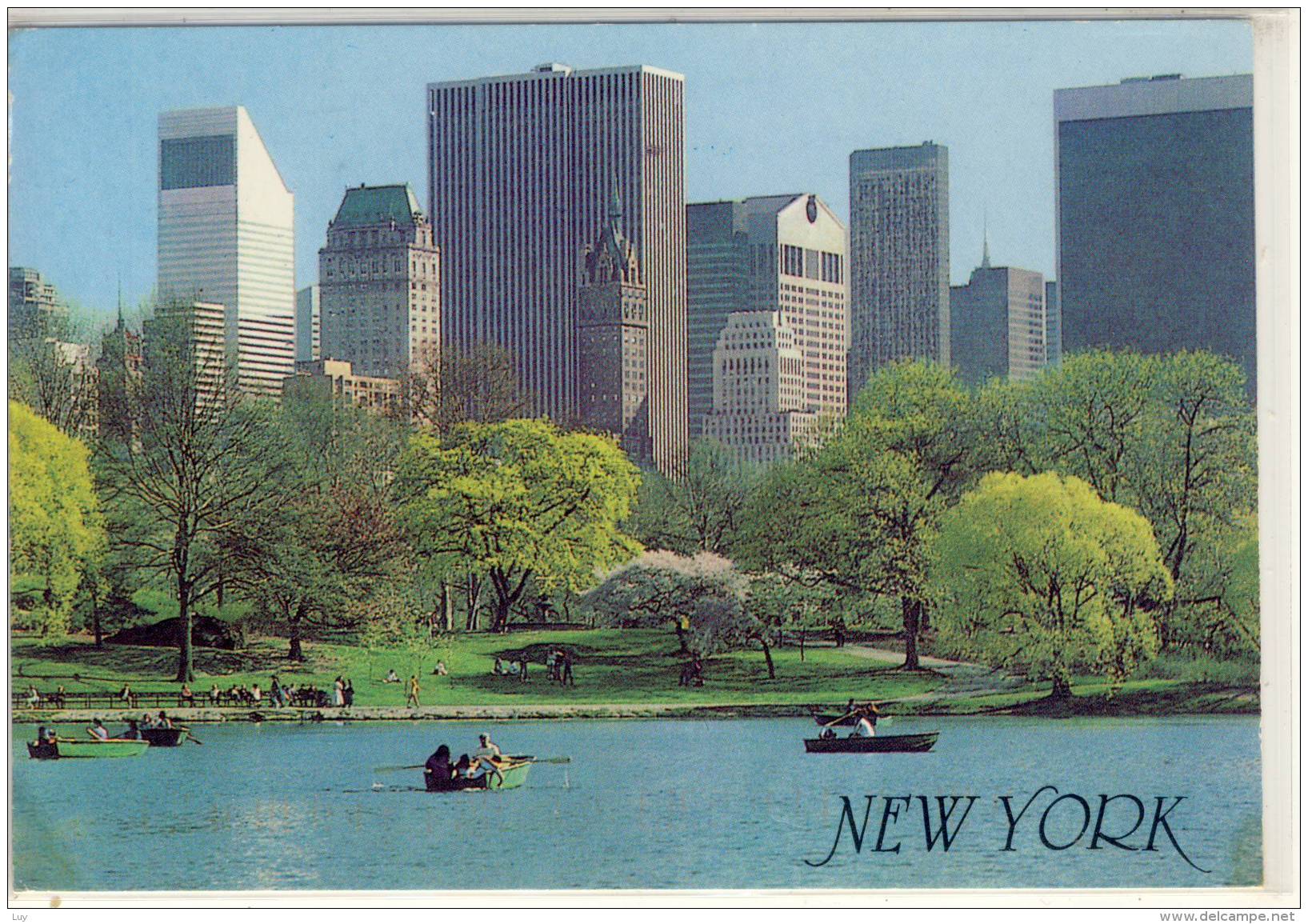 NEW YORK CITY - Peaceful Lake In Central Park With Midtown Skyline , Nice Stamp - Central Park