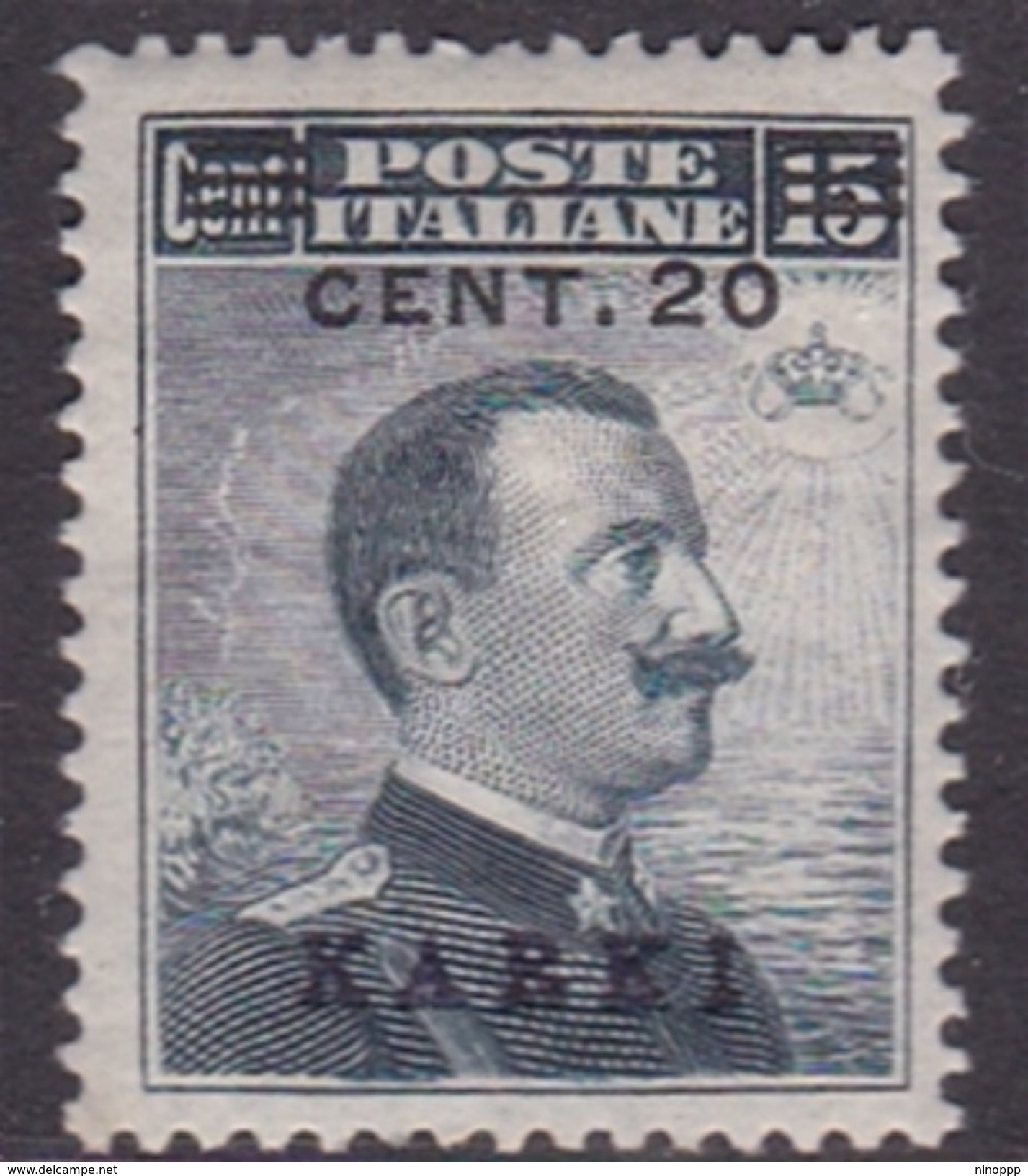 Italy-Colonies And Territories-Aegean-Carchi S 8 1916 20c On 15c Slate MNH - Egée (Carchi)